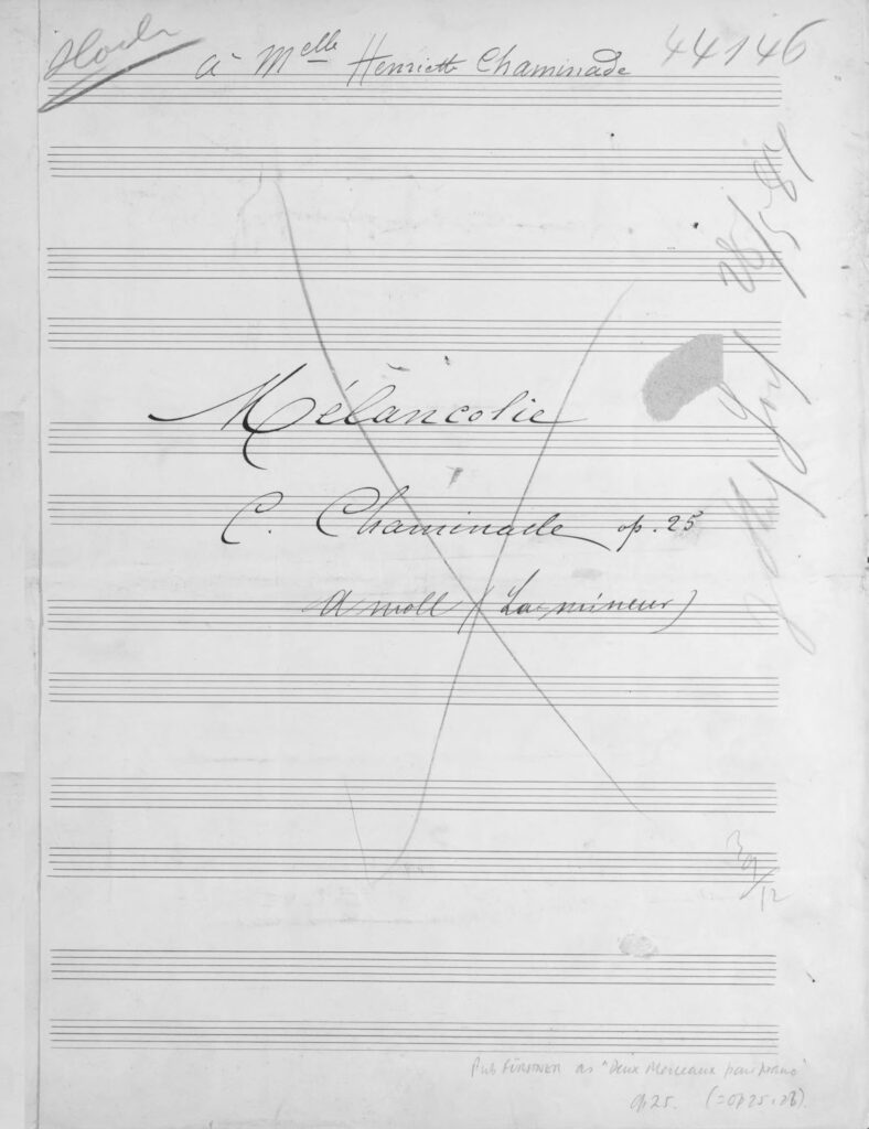 Op. 25 Mélancolie manuscript